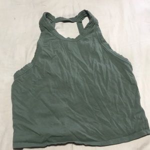 Green crop top